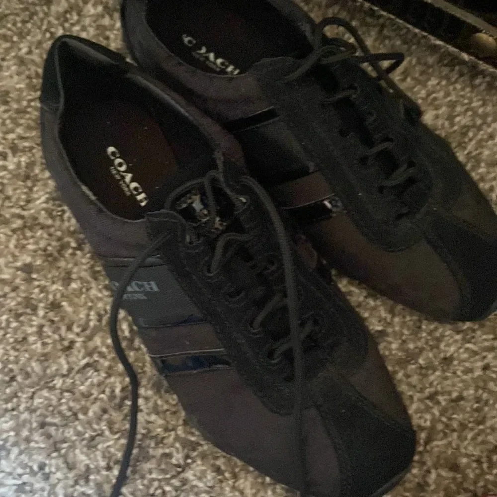 Coach Signature Logo Shoes Black Size 6